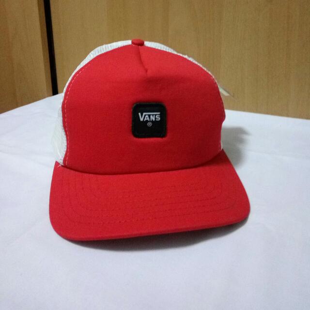 vans cap mens red