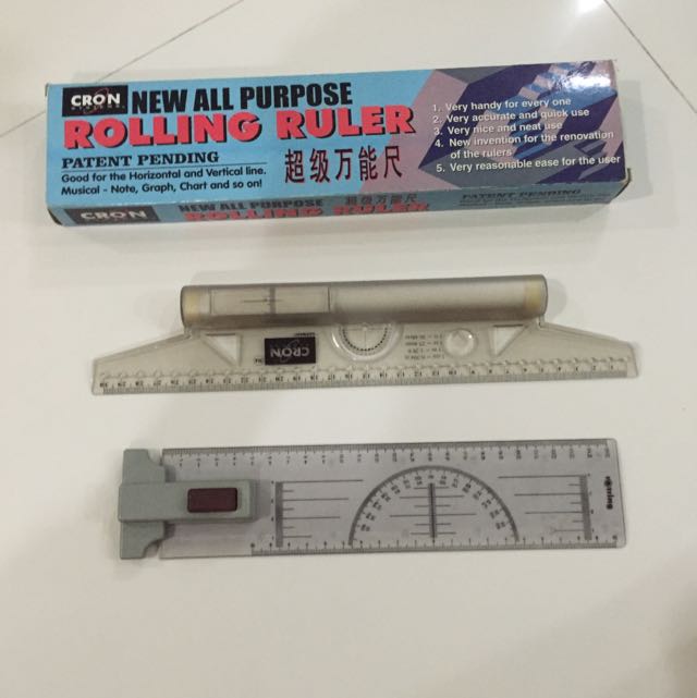 All Purpose Rolling Ruler And Protractor, Hobbies & Toys, Stationery ...