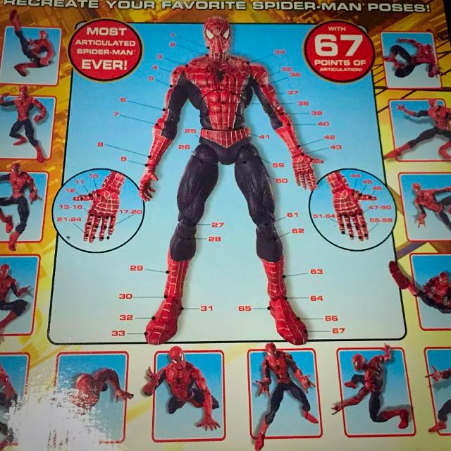 18 inch spiderman action figure with 67 points of articulation on sale