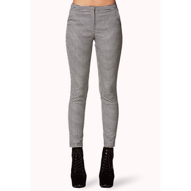 Forever 21 Houndstooth Pants, Women's 