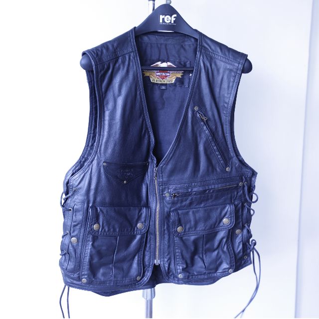 Used harley davidson top leather vest