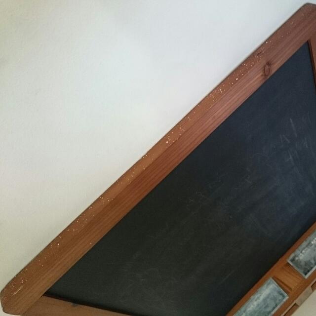 Ikea LUNS Retro Writing / Black Chalk Board Natural Finish