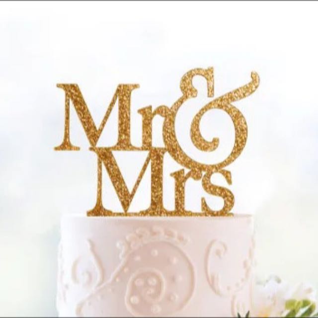 Mr Mrs Cake Topper Design Craft On Carousell