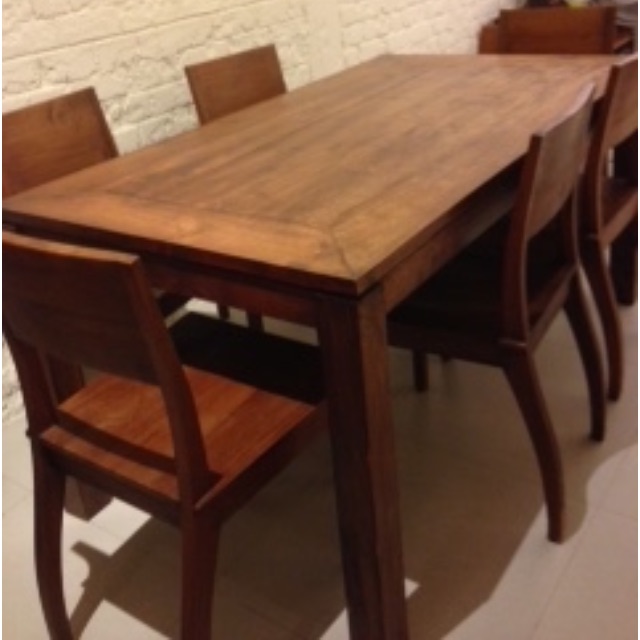 Teak Dining Table & Chairs, Furniture & Home Living, Furniture, Chairs