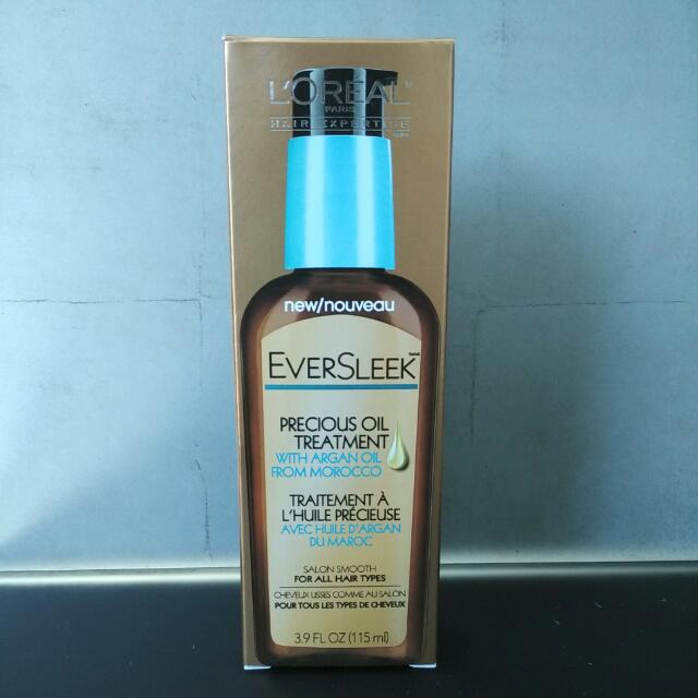 Bn L Oreal Eversleek Precious Oil Treatment With Argan Oil Health Beauty On Carousell