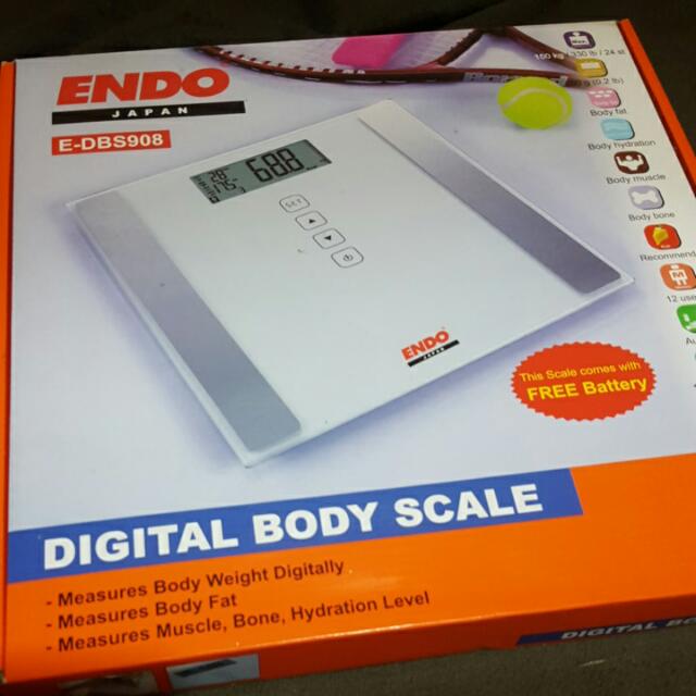 ENDO Digital Body Scale, Health & Nutrition, Health Monitors & Weighing