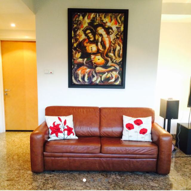 Italian Leather Sofa Bed, Furniture & Home Living, Furniture, Sofas on