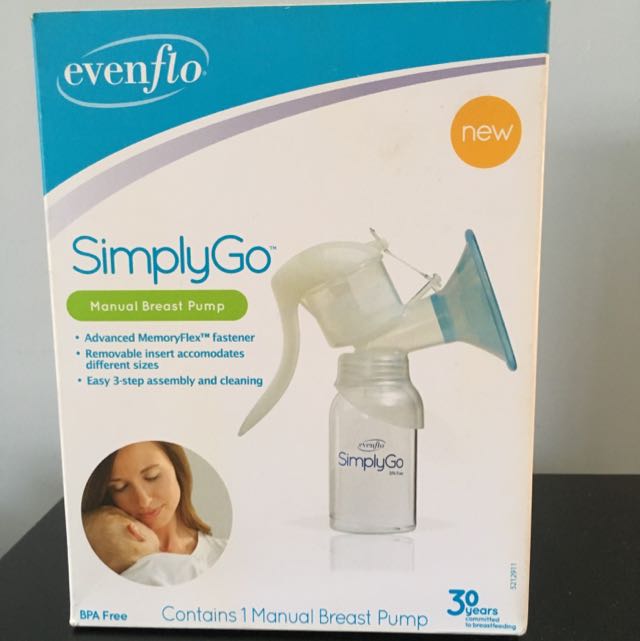 Brand New Evenflo Simplygo Manual Breast Pump Milk Extractor