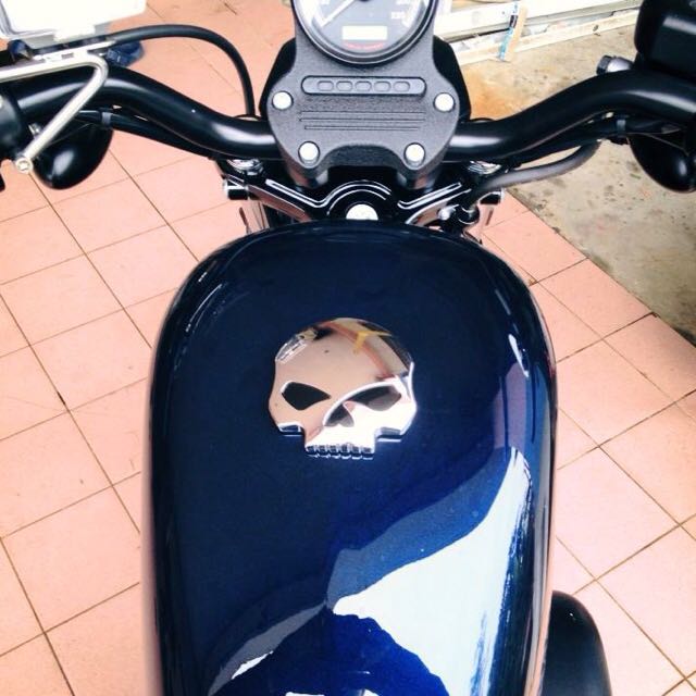 harley skull cap