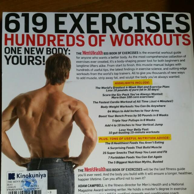 Men S Health Big Book Of Exercises Books Stationery On Carousell