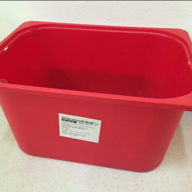 Red IKEA Storage Box, Furniture & Home Living, Home Improvement
