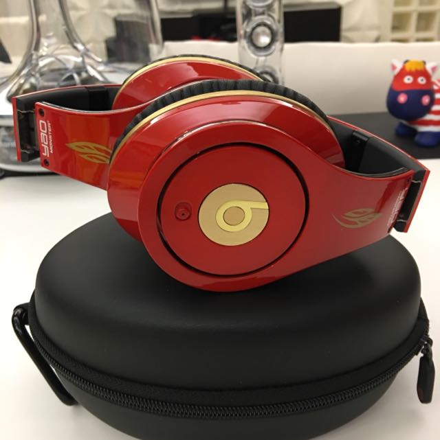 beats by dre studio 姚明限量版 红金色