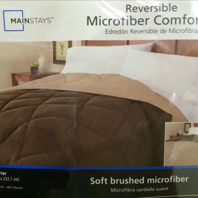 Brand New Walmart Mainstays Microfiber Reversible Comforter
