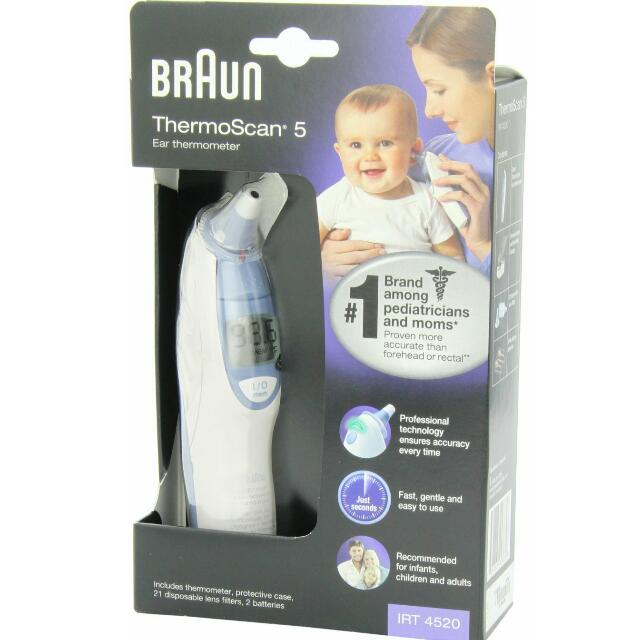 braun thermoscan ear thermometer with exactemp