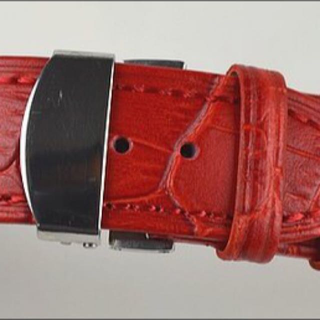 Butterfly Clasp Genuine Leather strap (watch), Sports Equipment