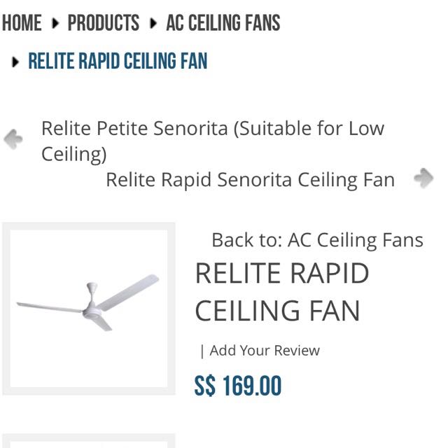 Ceiling Fan By Relite White Furniture On Carou