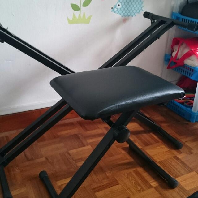 Keyboard Stand Bench Set Reserved Music Media On Carousell