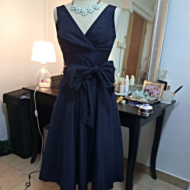 Max And Cleo Waist Sash Bow Dress Taffeta