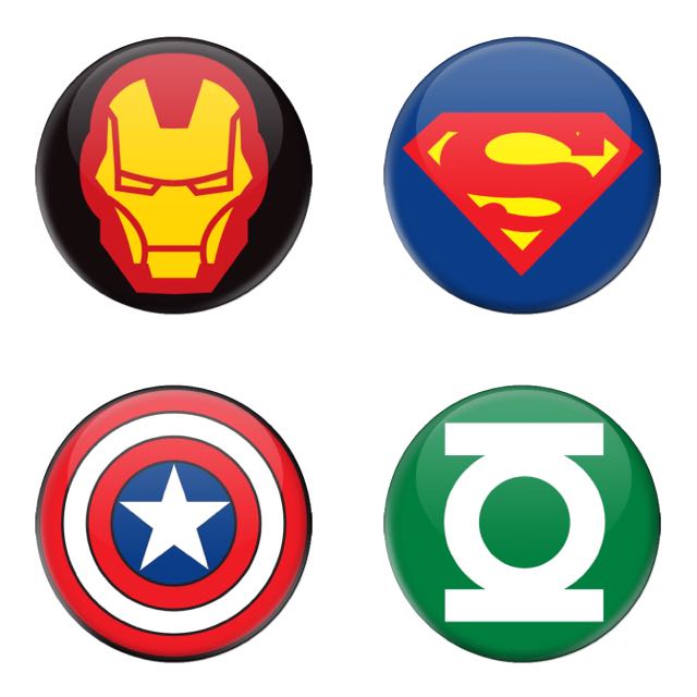 Superhero Badges Printable