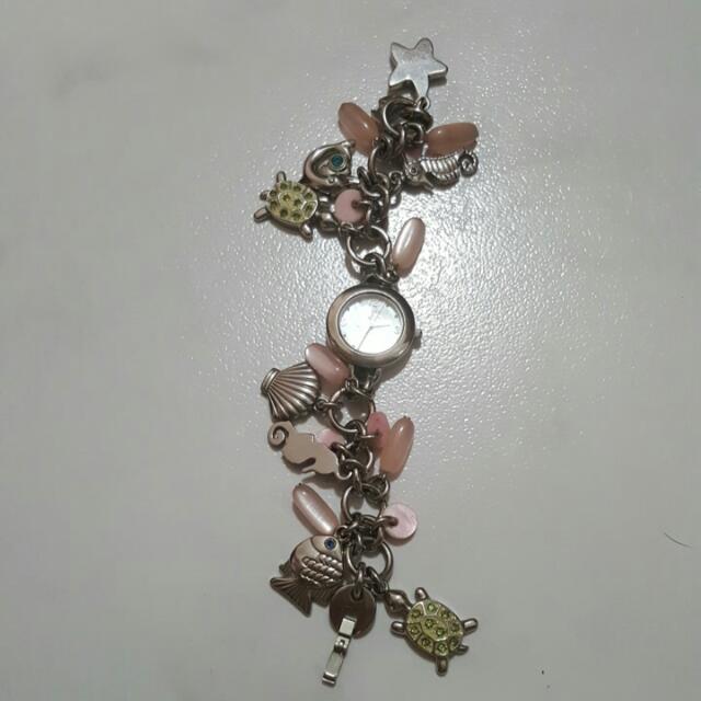 Used Fossil Charm Bracelet Watch Authentic Women S Fashion On Carousell