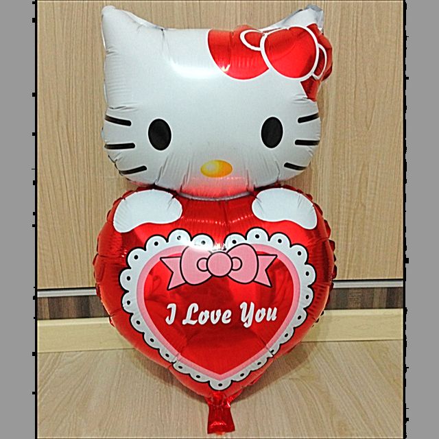 75x50cm Hello Kitty I Love You Mylar Balloon Toys Games On Carousell