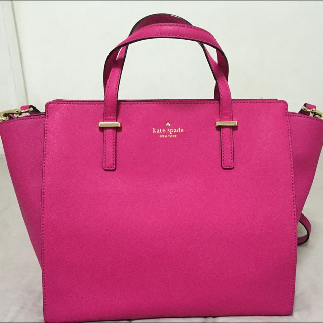 [reserved] Gorgeous Pink Kate Spade Work Bag, Women's Fashion, Bags ...