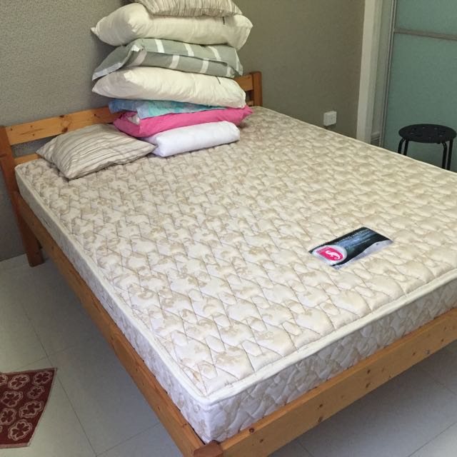 Seahorse Queen Size Mattress and Frame, Furniture & Home Living