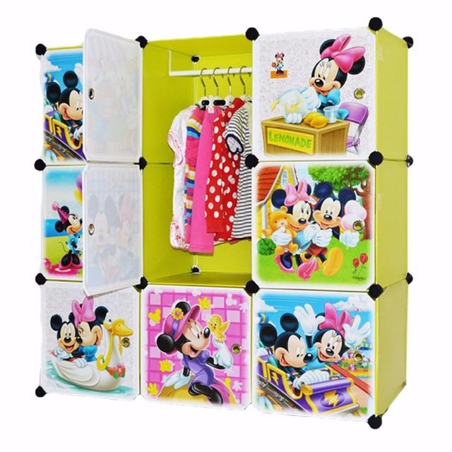 9 Cubes Mickey Mouse Wardrobe Home Furniture On Carousell