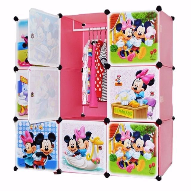 9 Cubes Mickey Mouse Wardrobe Home Furniture On Carousell