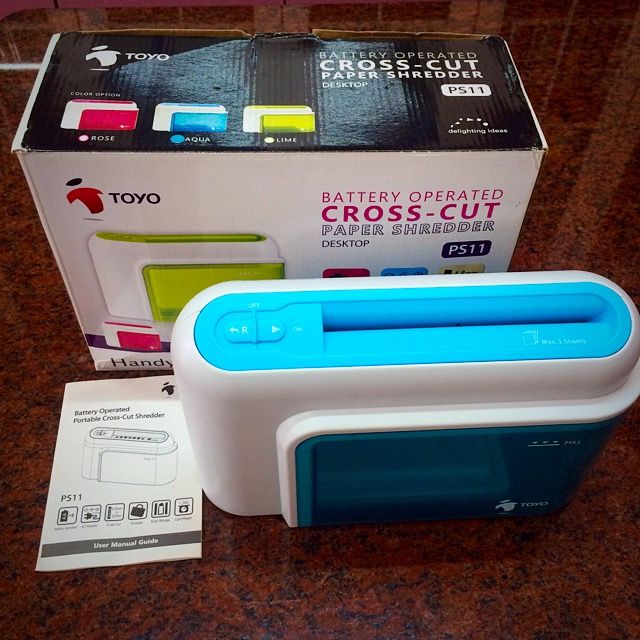 Toyo Paper Shredder Aqua Electronics On Carousell