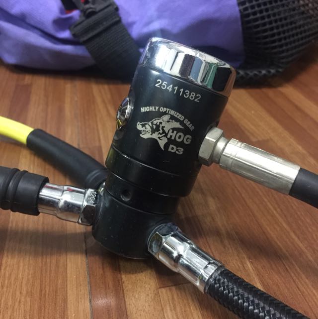 HOG Diving Gear Regulator Full Set (1st, 2nd Stage, Gauge), Sports