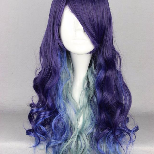 Blue sky wig violet on sale