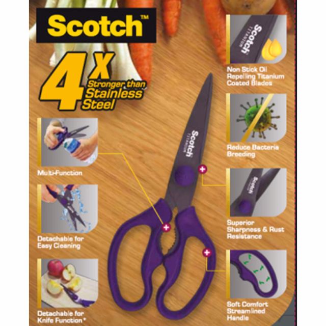 3M KSDT Scotch™ Premium Kitchen Scissor Titanium Detachable, Bulletin