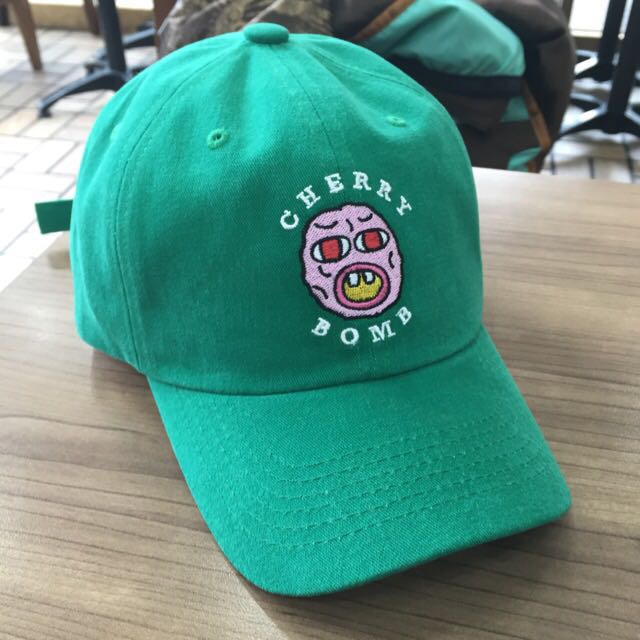 Cherry Bomb Green Cap Embroidered 