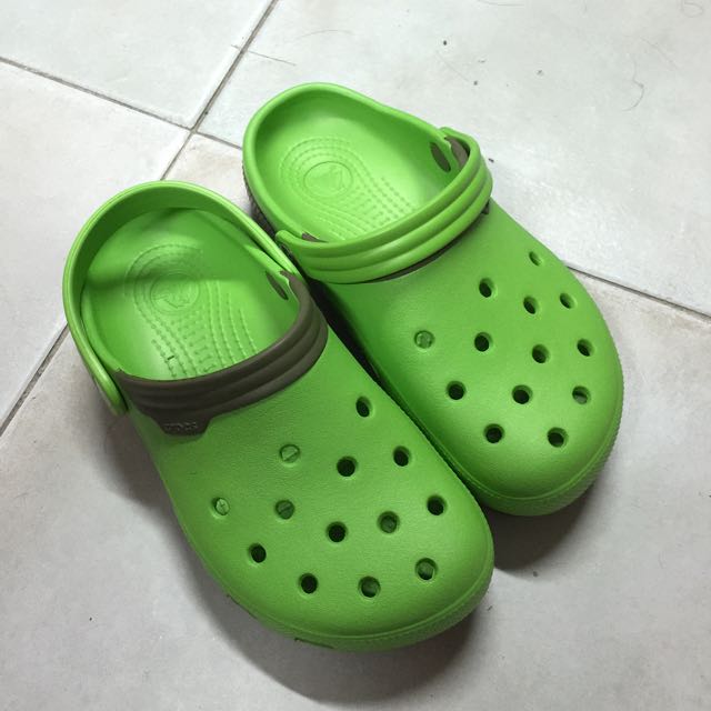 Crocs Green/dark Green Colour Kids Shoe 