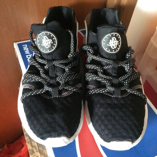 Nike Huarache NM Black White Men s Fashion Footwear Sneakers on