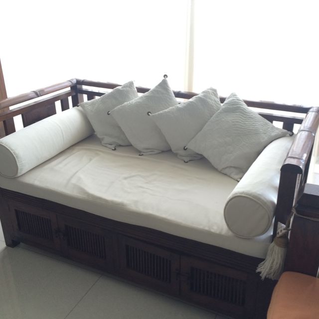 Preowned Twoseater Teak wood daybed, Furniture & Home Living