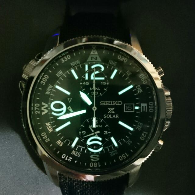 Seiko Prospex Solar Military Alarm Chronograph Watch - SSC293P2, Mobile  Phones & Gadgets, Wearables & Smart Watches on Carousell