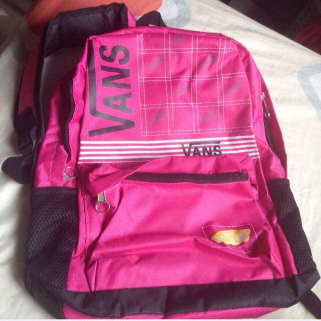baby pink vans backpack