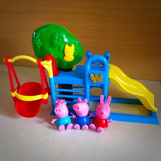 peppa pig slide and swing set