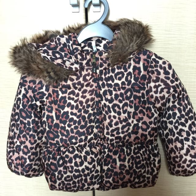gap leopard print coat