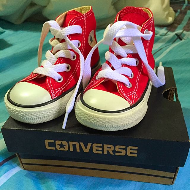 Kids Converse All Star Red High Cut Sneakers Babies Kids