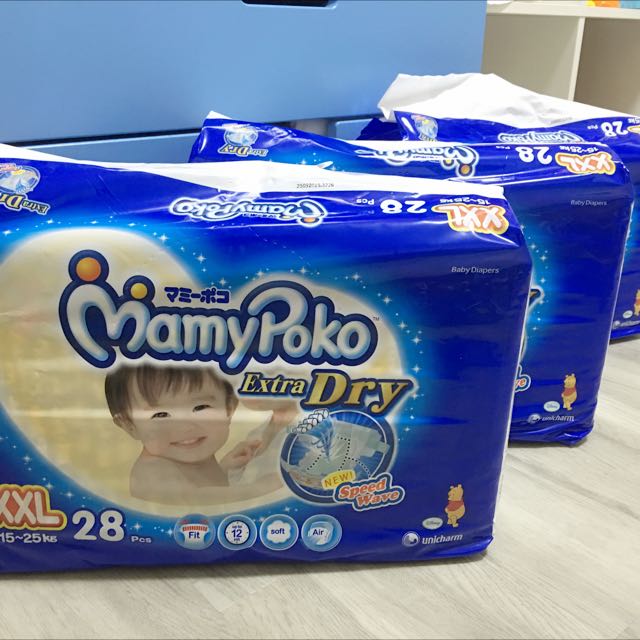 (Pending) Mamy Poko Extra Dry Tape Diapers (XXL), Babies & Kids
