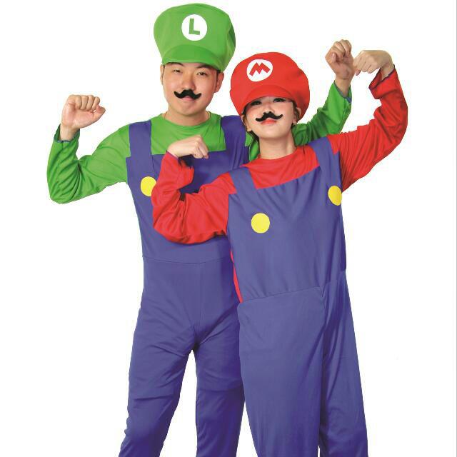 Rent Buy Mario Luigi Kids Adult Costume For Males Females Mario Costume Singapore Mario Wear Singapore Mario Suit Singapore Mario Romper Singapore Mario Overall Mario Cap Men S Fashion On Carousell