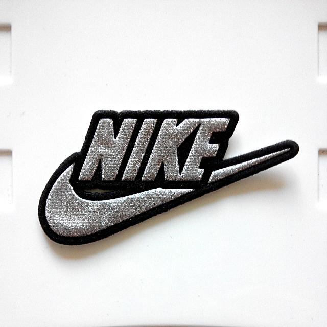 Silver Nike Iron On Patch, Men's Fashion, Footwear, Sneakers on Carousell