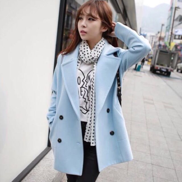 Light blue winter coat womens on sale