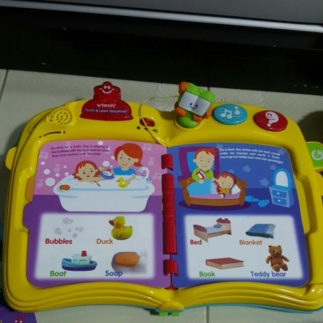 Vtech Touch N Learn Storytime With 4 Books Hobbies Toys Books Magazines Children S Books On Carousell