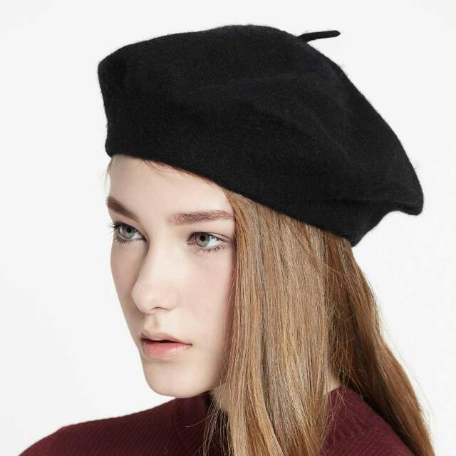 Black Beret, Women's Fashion, Watches & Accessories, Hats & Beanies on ...