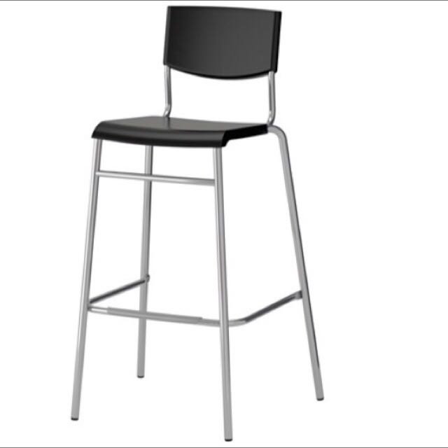 ikea black high chair