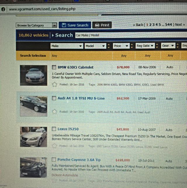 Weekly Latest Car Depreciation And Prices From Entire Sgcarmart